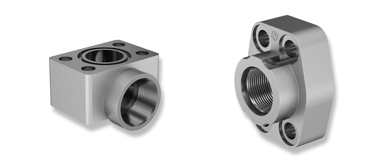 Threaded Motor Flange Threaded Code 61/62 Flanges | NPTF & ORB Ports | Brennan